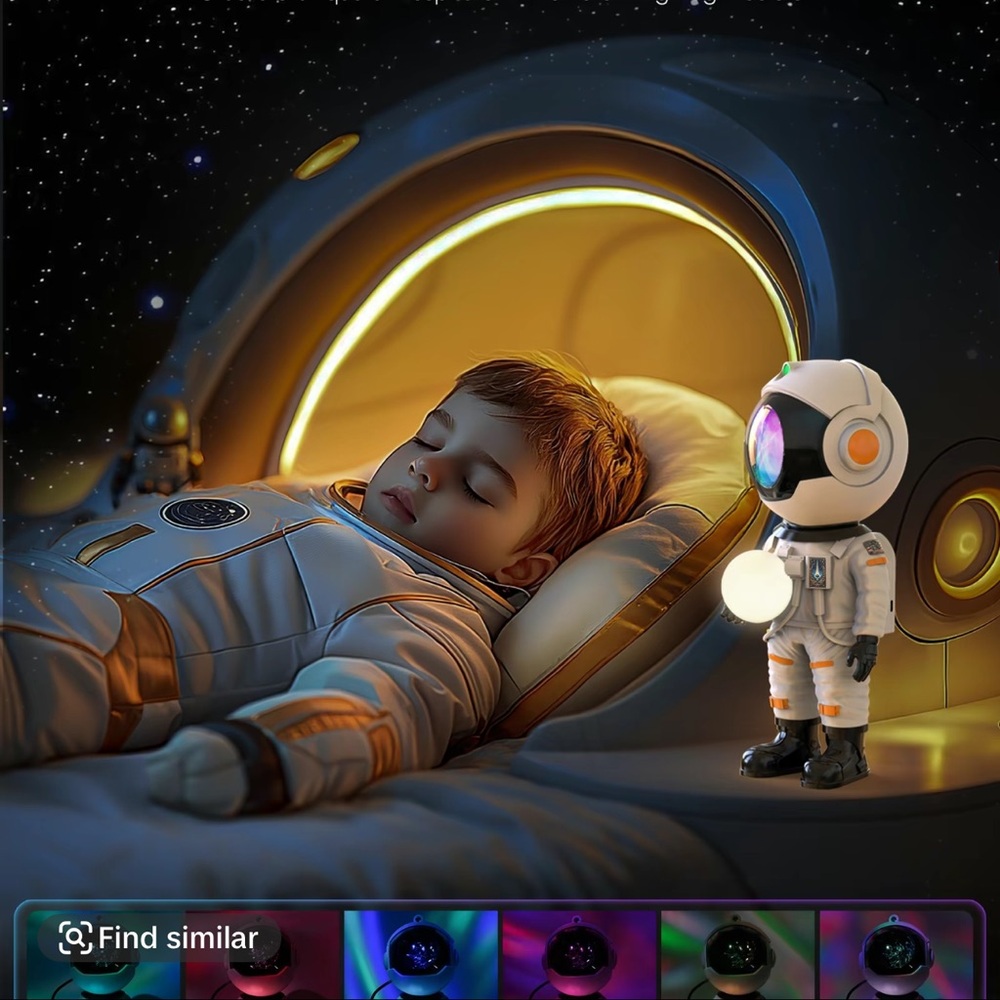 Astronaut ceiling LED lamp with 360° Rotation - Picture 2 of 6